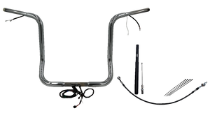 Fat Baggers Inc. - Handlebar Kit - Rounded Top - 16" - Chrome - Plug & Play EZ Install 1-1/4" Round Top Handlebar Kit - 912516 Fat Baggers Inc. - Handlebar Kit - Rounded Top - 16" - Chrome - Plug & Play EZ Install 1-1/4" Round Top Handlebar Kit - 912516