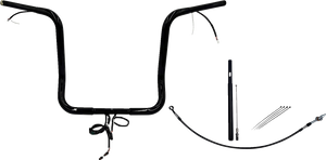 Fat Baggers Inc. - Handlebar Kit - Rounded Top - 16" - Black - Plug & Play EZ Install 1-1/4" Round Top Handlebar Kit - 912516-B Fat Baggers Inc. - Handlebar Kit - Rounded Top - 16" - Black - Plug & Play EZ Install 1-1/4" Round Top Handlebar Kit - 912516-B