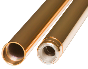 Custom Cycle Engineering - Inverted Fork Tubes - Gold - 43 mm - +2" Length - Gold Fork Tubes - 710075