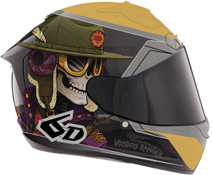 6d Helmets - ATS-1R Helmet - Voodoo Ranger - Gloss Black/Gold - Small - ATS-1R Voodoo Ranger Helmet - 30-0805