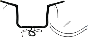 Fat Baggers Inc. - Handlebar Kit - Flat Top - 12" - Black - Plug & Play EZ Install 1-1/4" Flat Top Handlebar Kit - 701212-B