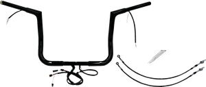 Fat Baggers Inc. - Handlebar Kit - Flat Top - 12" - Black - Plug & Play EZ Install 1-1/4" Flat Top Handlebar Kit - 702212-B