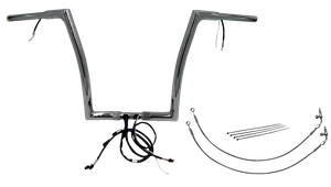 Fat Baggers Inc. - Handlebar Kit - Flat Top - 14" - Chrome - Plug & Play EZ Install 1-1/4" Flat Top Handlebar Kit - 701914
