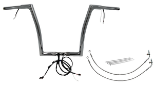 Fat Baggers Inc. - Handlebar Kit - Flat Top - 14" - Chrome - Plug & Play EZ Install 1-1/4" Flat Top Handlebar Kit - 702914