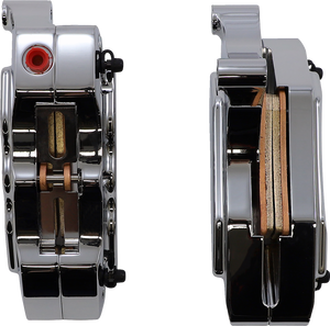 Hawg Halters - 6-Piston Dual Caliper - Chrome - 13" - 6-Piston Front Direct Bolt-On Brake Calipers for 13" Rotor - FKDDCC6013 Hawg Halters - 6-Piston Dual Caliper - Chrome - 13" - 6-Piston Front Direct Bolt-On Brake Calipers for 13" Rotor - FKDDCC6013