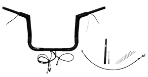 Fat Baggers Inc. - Handlebar Kit - Flat Top - 12" - Black - Plug & Play EZ Install 1-1/2" Flat Top Handlebar Kit - 612012-B Fat Baggers Inc. - Handlebar Kit - Flat Top - 12" - Black - Plug & Play EZ Install 1-1/2" Flat Top Handlebar Kit - 612012-B
