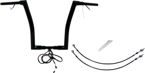 Fat Baggers Inc. - Handlebar Kit - Flat Top - 16" - Black - Plug & Play EZ Install 1-1/2" Flat Top Handlebar Kit - 601316-B Fat Baggers Inc. - Handlebar Kit - Flat Top - 16" - Black - Plug & Play EZ Install 1-1/2" Flat Top Handlebar Kit - 601316-B