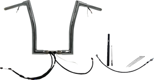 Fat Baggers Inc. - Handlebar Kit - Flat Top - 16" - Chrome - Plug & Play EZ Install 1-1/2" Flat Top Handlebar Kit - 612916 Fat Baggers Inc. - Handlebar Kit - Flat Top - 16" - Chrome - Plug & Play EZ Install 1-1/2" Flat Top Handlebar Kit - 612916