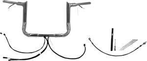 Fat Baggers Inc. - Handlebar Kit - Pointed Top - 12" - Chrome - Plug & Play EZ Install 1-1/2" Pointed Top Handlebar Kit - 812012