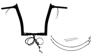 Fat Baggers Inc. - Handlebar Kit - Pointed Top - 14" - Black - Plug & Play EZ Install 1-1/2" Pointed Top Handlebar Kit - 802314-B
