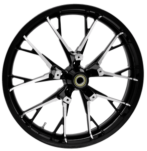 Coastal Moto - Wheel - Marlin - Front - Dual Disc/No ABS - Black Cut - 21"x3.50" - Marlin Precision Cast 3D Wheel - 3D-MAR213BC