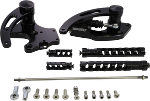 Accutronix - Forward Control - Black - Slotted - Muzzle Brake Forward Controls - FC106-XSAKB