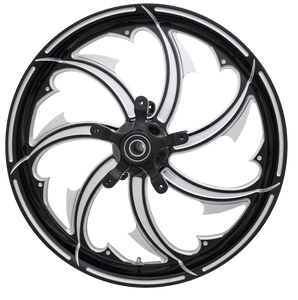 Coastal Moto - Front Wheel - Fury - Dual Disc/ABS - Black Cut - 21"x3.25" - FL - Fury Moto Forged Aluminum Wheel - FRY-213-BC-ABST Coastal Moto - Front Wheel - Fury - Dual Disc/ABS - Black Cut - 21"x3.25" - FL - Fury Moto Forged Aluminum Wheel - FRY-213-BC-ABST
