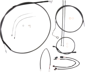 Magnum - Control Cable Kit - Black Pearl - Black Pearl Designer Handlebar Installation Kit - 487983