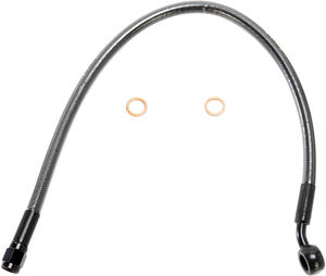 Magnum - Brake Line - 10 mm-35° - 17" - Black Pearl - Alternate Length Designer Series ABS-Specific Front Brake Line Kit - AS47117 Magnum - Brake Line - 10 mm-35° - 17" - Black Pearl - Alternate Length Designer Series ABS-Specific Front Brake Line Kit - AS47117