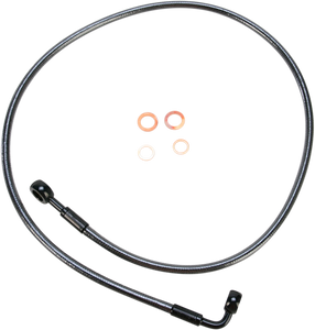 Magnum - Brake Line - 180/90° - 46" - Black Pearl - E-Z Align DOT Braided Single Disc Front Brake Line - 46446SW