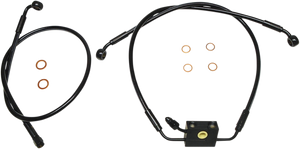 Magnum - Brake Line - XR - Dual Disc - ABS - Black - Softail - XR Dual Disc ABS Brake Line Kit - SBB1335-32
