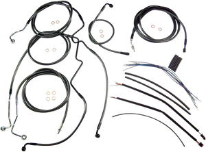 Magnum - Control Cable Kit - Black Pearl - Black Pearl Designer Handlebar Installation Kit - 487342