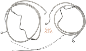 Magnum - Brake Line - Polished Stainless - Designer Series DOT Front Lower Brake Line Kit - AS57016