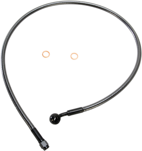 Magnum - Brake Line - 10 mm-35° - 30" - Black Pearl - Alternate Length Designer Series ABS-Specific Front Brake Line Kit - AS47130 Magnum - Brake Line - 10 mm-35° - 30" - Black Pearl - Alternate Length Designer Series ABS-Specific Front Brake Line Kit - AS47130