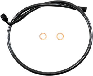 Magnum - Brake Line - 12mm-90° - 30" - Black Pearl - Alternative Length Designer Series DOT ABS-Specific Upper Brake Line Kit - AS478030 Magnum - Brake Line - 12mm-90° - 30" - Black Pearl - Alternative Length Designer Series DOT ABS-Specific Upper Brake Line Kit - AS478030