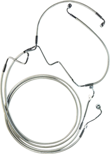 Magnum - Brake Line - +4" - Sterling Chromite - Designer Series DOT Extended ABS Touring Lower Brake Line Kit - AS370164