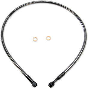 Magnum - Brake Line - 10 mm-Straight - 30" - Black Pearl - Alternate Length Designer Series ABS-Specific Front Brake Line Kit - AS47630