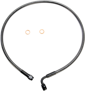 Magnum - Brake Line - 10 mm-90° - 28" - Black Pearl - Alternate Length Designer Series ABS-Specific Front Brake Line Kit - AS47228