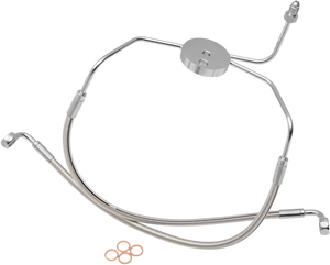 Magnum - Brake Line - Polished - Designer Series DOT Front Lower Brake Line Kit - 57005