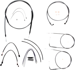 Magnum - Control Cable Kit - Black Pearl - Black Pearl Designer Handlebar Installation Kit - 487172