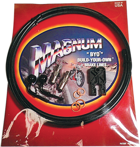 Magnum - Brake Line Kit - Single Disc - 7/16"-35° - 6' - Black Stainless Steel - BYO Build-Your-Own DOT Brake Line Kit - 496735A Magnum - Brake Line Kit - Single Disc - 7/16"-35° - 6' - Black Stainless Steel - BYO Build-Your-Own DOT Brake Line Kit - 496735A