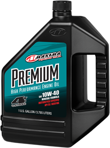 Maxima Racing Oil - Premium High Performance Mineral 4T Engine Oil - 10W40 - 1 US Gal - Premium High Performance Mineral 4T Engine Oil - 349128 Maxima Racing Oil - Premium High Performance Mineral 4T Engine Oil - 10W40 - 1 US Gal - Premium High Performance Mineral 4T Engine Oil - 349128