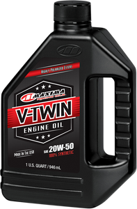 Maxima Racing Oil - V-Twin Synthetic Oil - 20W-50 - 1 U.S. quart - V-Twin Synthetic Engine Oil - 30-11901