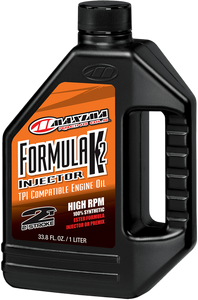 Maxima Racing Oil - Formula K2 Injector Oil - 1L - Formula K2 Injector 2 Stroke Engine Oil - 20-22901