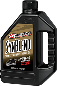 Maxima Racing Oil - SynBlend Semi-Synthetic Oil - 20W50 - 1L - SynBlend Semi-Synthetic 4T Engine Oil - 35901B