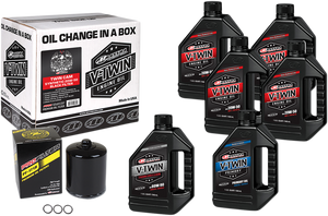 Maxima Racing Oil - Twin Cam Synthetic 20W-50 Oil Change Kit - Black Filter - Twin Cam Synthetic 20W-50 Oil Change Kit - 90-119016PB Maxima Racing Oil - Twin Cam Synthetic 20W-50 Oil Change Kit - Black Filter - Twin Cam Synthetic 20W-50 Oil Change Kit - 90-119016PB