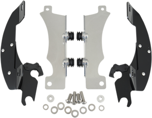 Memphis Shades - Batwing Trigger Lock Mounting Kit - XV 950 - Black - Fats/Slim Windshield Trigger-Lock Complete Mount Kit - MEK1916