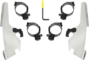 Memphis Shades - Fats/Slim Mounting Kit - Polished - FLFB - Fats/Slim Windshield Trigger-Lock Complete Mount Kit - MEK2046 Memphis Shades - Fats/Slim Mounting Kit - Polished - FLFB - Fats/Slim Windshield Trigger-Lock Complete Mount Kit - MEK2046