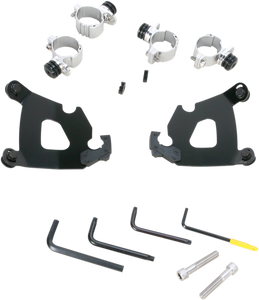 Memphis Shades - Cafe Mounting Kit - Black - XL 48 - Cafe Fairing Trigger-Lock Hardware Kit - MEB1996