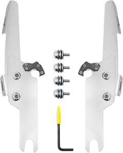 Memphis Shades - Batwing Fats/Slim Mounting Kit - Polished - FLHRS/XS - Fats/Slim Windshield  Trigger-Lock Complete Mount Kit - MEK2041 Memphis Shades - Batwing Fats/Slim Mounting Kit - Polished - FLHRS/XS - Fats/Slim Windshield  Trigger-Lock Complete Mount Kit - MEK2041