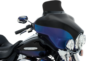 Memphis Shades - Spoiler Windshield - 5" - Dark Black Smoke - FLH '96-'13 - Spoiler Replacement Windshield for OE Fairings - MEP84310