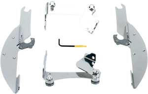 Memphis Shades - Batwing Trigger Lock Mounting Kit - VTX 1300 - Polished - Fats/Slim Windshield Trigger-Lock Complete Mount Kit - MEK1901