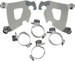 Memphis Shades - Cafe Mounting Kit - Polished - FXD - Cafe Fairing Trigger-Lock Hardware Kit - MEK1994