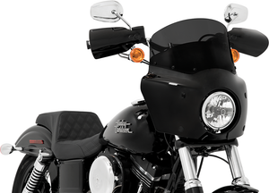Memphis Shades - Roadwarrior Cafe Shield - Dark Black Smoke - 9" - Road Warrior Windshield  without Vent - MEP86610 Memphis Shades - Roadwarrior Cafe Shield - Dark Black Smoke - 9" - Road Warrior Windshield  without Vent - MEP86610