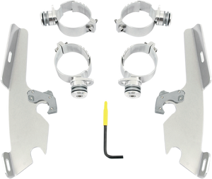 Memphis Shades - Fats/Slim Trigger Lock Mounting Kit - M50 - Polished - Fats/Slim Windshield Trigger-Lock Complete Mount Kit - MEK1989