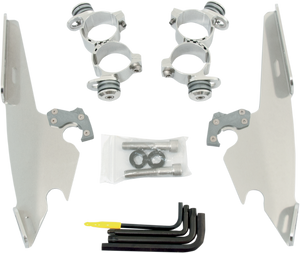 Memphis Shades - Fats/Slim Mounting Kit - Polished - XL 48 - Fats/Slim Windshield  Trigger-Lock Complete Mount Kit - MEK1986 Memphis Shades - Fats/Slim Mounting Kit - Polished - XL 48 - Fats/Slim Windshield  Trigger-Lock Complete Mount Kit - MEK1986