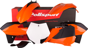 Polisport - Body Kit - '13 - '14 OEM Orange/White/Black - SX 85 - Body Kit For KTM - 90555