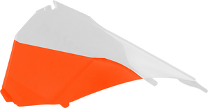 Polisport - Airbox Cover - White/Orange - EXC/EXC-F - Air Box Covers - 8455200001 Polisport - Airbox Cover - White/Orange - EXC/EXC-F - Air Box Covers - 8455200001