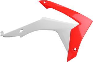 Polisport - Radiator Cover - '04 OEM Red/White - CRF 250R/450R - Radiator Covers For Honda - 8417100001
