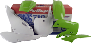 Polisport - Body Kit - Complete - OEM Green/White - KX 65 - Body Kit For Kawasaki - 90162